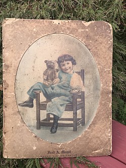 early large teddy bear advertising piece
