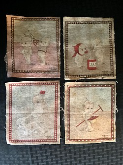 4 Kewpie flannels